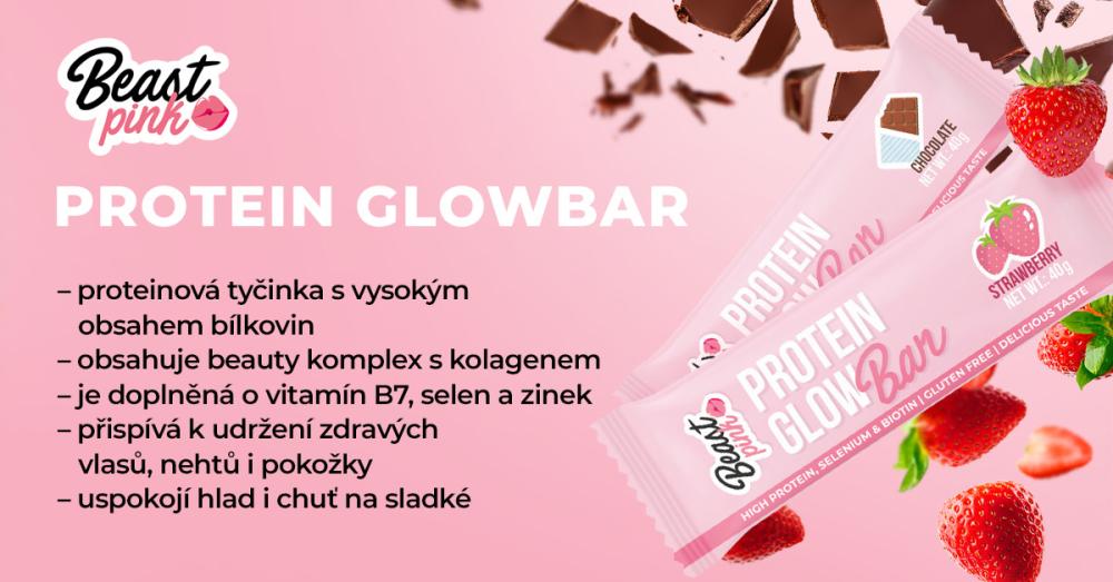 Proteinová tyčinka GlowBar - BeastPink