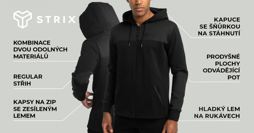 Essential Zip Up Hoodie black - STRIX