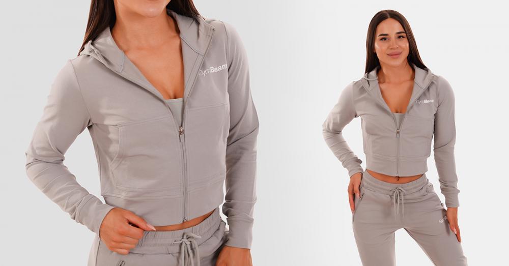 Dámská mikina Zip-up TRN grey - GymBeam