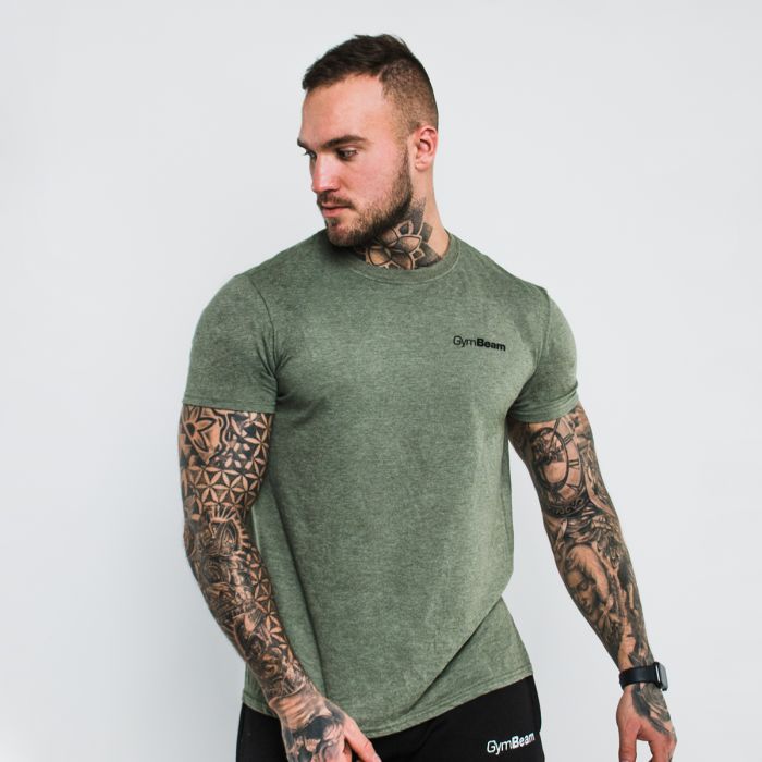 Tričko Basic Heather Military - GymBeam