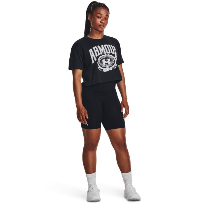 Dámský top Collegiate Crest Crop Top SS Grey - Under Armour