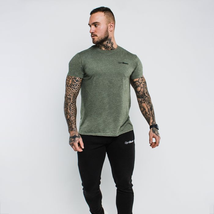 Tričko Basic Heather Military - GymBeam