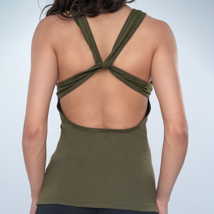 Dámské tílko Crossed Military Green - GymBeam