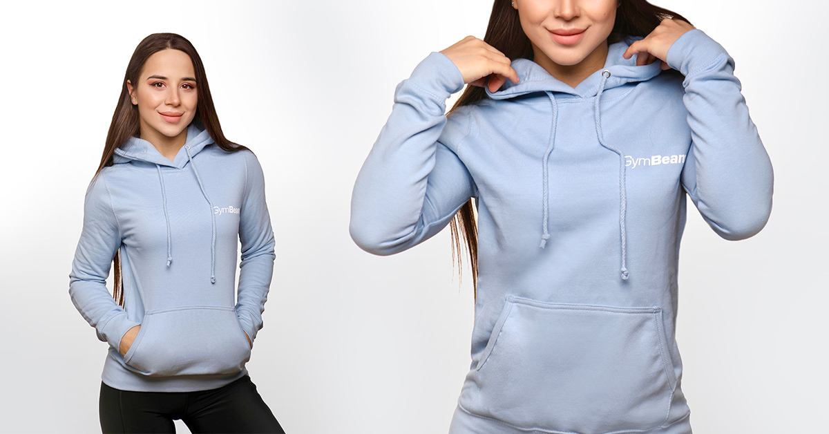 Dámská mikina PRO Hoodie Blue - GymBeam